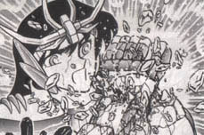 Shiryu de Drago acaba destruindo o seu prprio punho e escudo ao mesmo tempo!