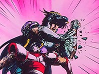 Seiya consegue fazer com que Shiryu destrua o prprio escudo e o prprio punho!